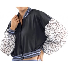 Lucky in Love On The Prowl Prowl Cropped Bomber Jacket Women charcoal