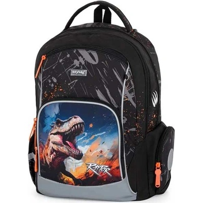 Oxybag ruksak dino raptor čierna sivá mix