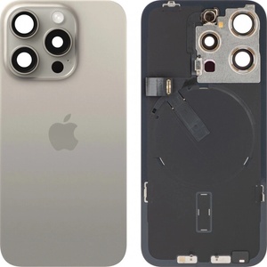 Apple Оригинален резервен заден капак - Apple iPhone 15 Pro Backcover Natural Titanium (371523)