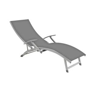 HORECANO Hg-Алуминиев шезлонг с подл. 40549tl-a-2- СИВ(21124) (019579)