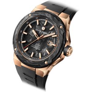Tsar Bomba Мъжки часовник TSAR BOMBA Electron-Carbon-X II Carbon Fiber Rose Gold Black TB8230-03 (TB8230-03) Часовници