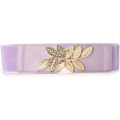 Lifestyle dámský elastický pásek s zlatou přezkou Elisa Violet
