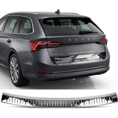 Omtec Nerezový leštený kryt hornej hrany zadného nárazníka Škoda Octavia IV 2020+ kombi