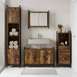 vidaXL Комплект шкафове за баня 4 бр. Опушен дъб 40 x 36 x 181 см (3444623)
