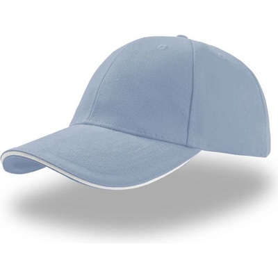 Atlantis Headwear Liberty Sandwich 6 panelová COT-33000595999 Modrá světlá/bílá