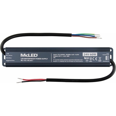 LED napájecí zdroj McLED 24VDC 2,5A 60W ML-732.095.45.1