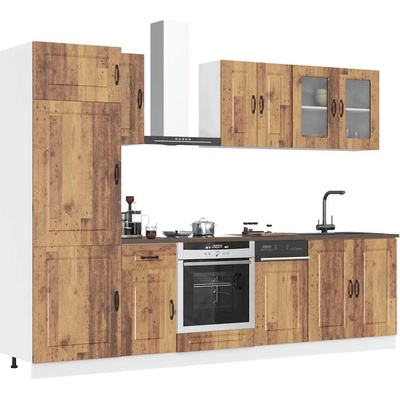 vidaXL Комплект кухненски шкафове от 8 части Kalmar, инженерно дърво (3314799)