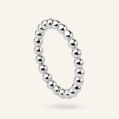 SilveAmo Stříbrný prsten ve tvaru korálků Beadline K21172