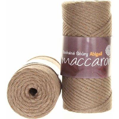 Maccaroni Abigail 3 mm sv.hnědá