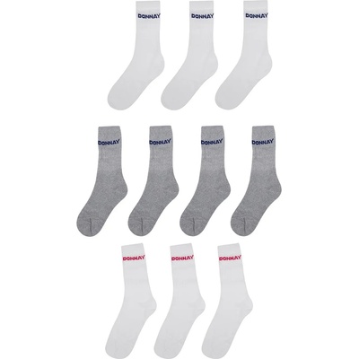 Donnay Детски чорапи Donnay 10 Pack Crew Socks Children - White