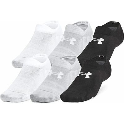 UNDER ARMOUR Unisex UA Essential 6pk ULT černá bílá šedá