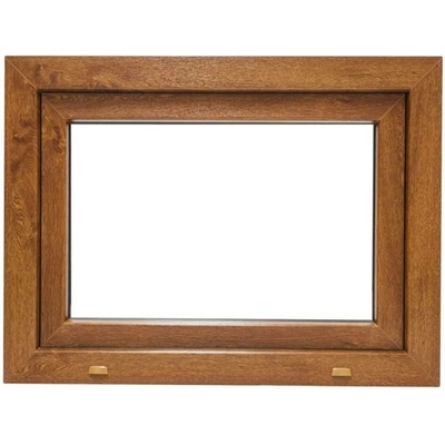 Hobby Roof Okno plastové BRAVO bílé/zlatý dub, OS1 90x60 L, 2sklo, 4kom/60mm