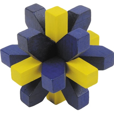Fridolin Логически 3D пъзел Fridolin Crystal Blue - Yellow