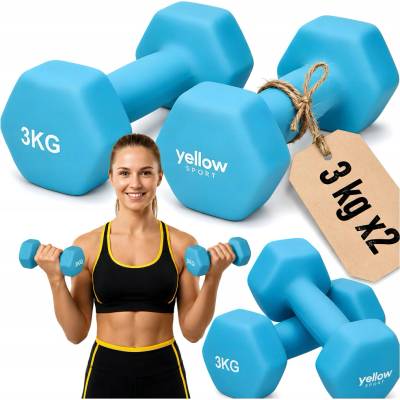 Yellow Sport Neoprenové činky 2 x 3 kg 2 ks