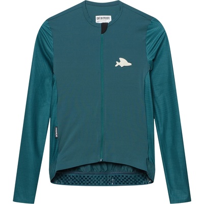 CafÉ du cycliste Дамска фланелка с дълъг ръкав за колоездене CAFÉ DU CYCLISTE Women's Andrea Cycling jersey - Dark Sea - размер XXS (156-3101-0111)
