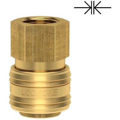 Lüdecke rychlospojka Standard, závit G1/4"i, volně průchozí