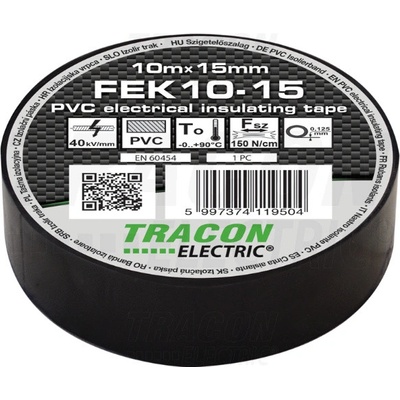 Tracon Paska izolační 15 mm x 10 m cierna FEK10-15