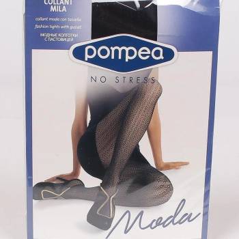 Image 1 of Дамски чорапогащник от мрежеста материя в черно