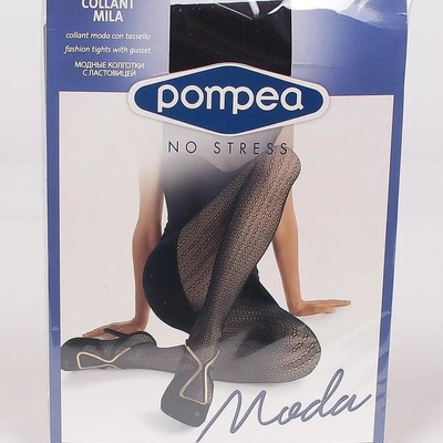 Дамски чорапогащник от мрежеста материя в черно