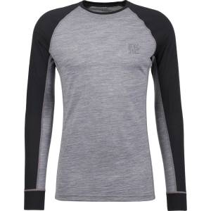Stoic Мъжко мериносово термобельо Stoic Merino180 BengtSt. L/S Merino base layer - Black / Charcoal Grey Melange - размер 4XL (015-2080-1118)