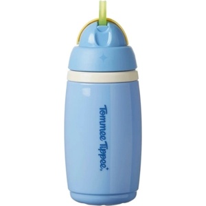 Tommee Tippee Неразливаща се термочаша Tommee Tippee - Insulated Straw, 266 ml, синя (TT.0294)