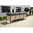 Westmann box 4 kovový box na odpadkové koše 4 x 240l, imitácia dreva