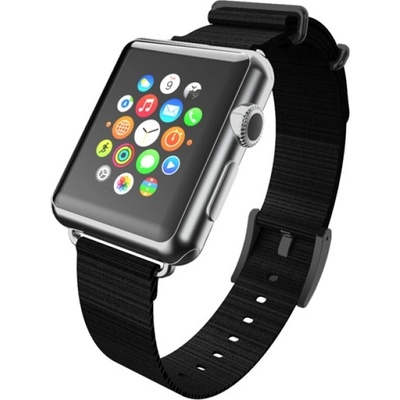 Incipio Класическа каишка за Apple Watch 42мм, 44мм, 45мм, 46мм, Ultra, Ultra 2 49мм - Incipio Nato Style Strap Watch Band (черен) (WBND-002-BLKBL)