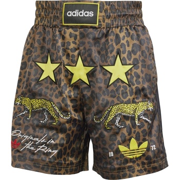 adidas Originals Поларени къси панталони Adidas Originals Men's All Over Print Fleece Jogger Shorts - Leopard Aop