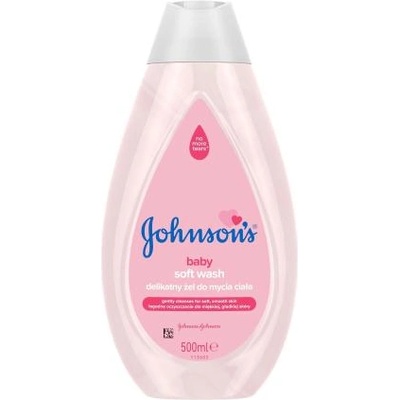 Johnson's Baby Soft Wash нежен измиващ гел за деликатна кожа 500 ml
