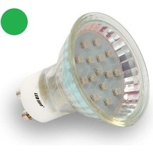 PremiumLED LED žárovka 1W 8xSMD2835 GU10 80lm ZELENÁ