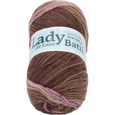 Lady de Luxe BATIK 100 g – 606 ružová, hnedá