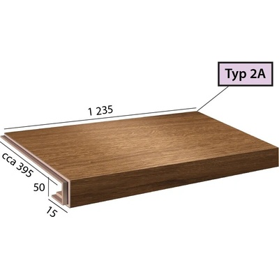 Karndean International Ecoline Step - Schod s nosom / 2A 9593 Dub kráľovský tmavý