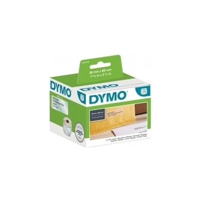 Dymo papírové štítky 89mm x 36mm, průhledné, velké, 260 ks, 99013, S0722410 99013