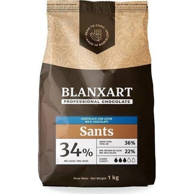 Blanxart Pravá mléčná čokoláda Sants 34% 1 kg