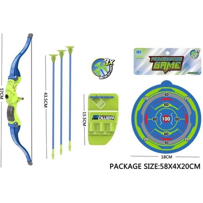 Wiky Luk so šípmi a terčom modrý 57 cm WKW027839