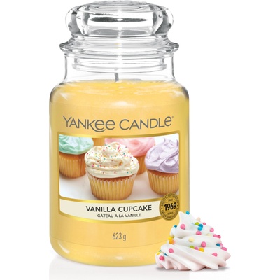 Yankee Candle scented candle in a glass (large) | Vanilla Cupcake | Candle with a long burning time of up to 150 hours Perfect gifts for women - 1093707E