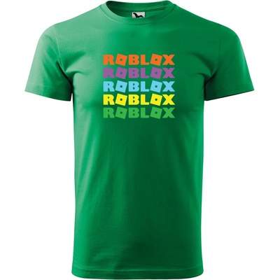 Sablio tričko s potlačou Roblox farebný text zelené