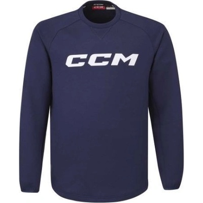 CCM mikina Locker Room Fleece Crew JRM tmavě modrá