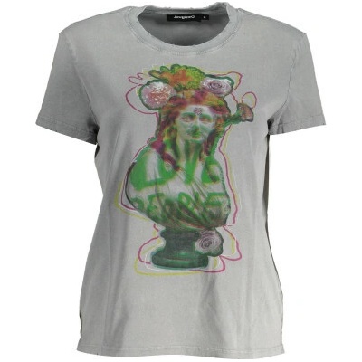 Desigual dámské tričko s krátkým rukávem Grey