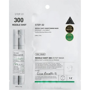 VT Cosmetics Mild Reedle Shot 300 2-Step Mask - Стягаща лист-маска 1.5г + 25г
