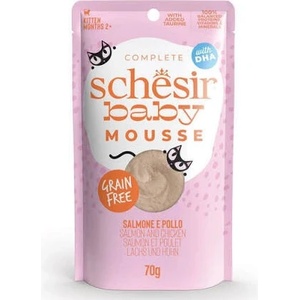 Schesir Baby Cat Salmon and Chicken in Mousse пауч мус със сьомга и пиле за котенца, 70 г