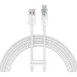 Baseus Кабел Baseus - Explorer CATS010502, USB-A/USB-C, 2 m, бял (CATS010502_VZ)