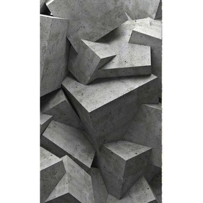 DIMEX MS-2-0176 Vliesová fototapeta na zeď 3D betónové kvádre, rozmery 150 x 250 cm