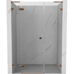 Mexen Lunar L лява врата за душ кабина 155 см, прозрачна, розово злато - 834SL-155-050-60-00-L (834SL-155-050-60-00-L)