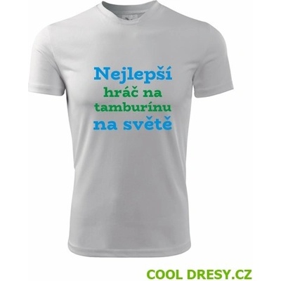 Tričko nejlepší hráč na tamburínu na světě dárek pro hráče na tamburínu bílé