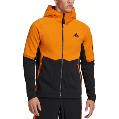 Adidas Designed For Gameday Full-Zip Hoodie Orange/Black