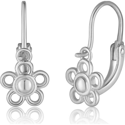 JVD Strieborné náušnice so zirkónmi kvetinky JVD SVLE3174XF6BI00