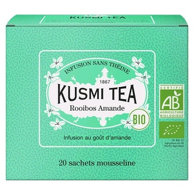Kusmi Tea ALMOND ROOIBOS Bio organický bylinný čaj mandlový 20 mušelínových sáčků 40 g