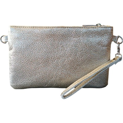 Vera Pelle kožená malá crossbody světle 1735 platino zlatá