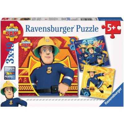 Ravensburger - Puzzle 3x49 Fireman Sam - 40 - 99 piese